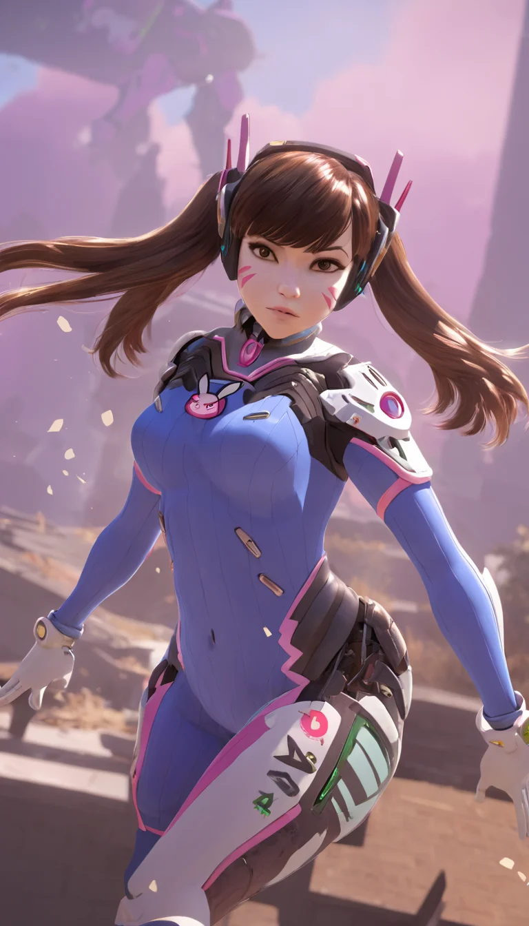 Cinematic scene, hero view, D.Va, Overwatch <lora:d.va_xl_v1:1>, action pose, detailed background, masterpiece, best quality, high quality, highres, absurdres, Guild Wars 2