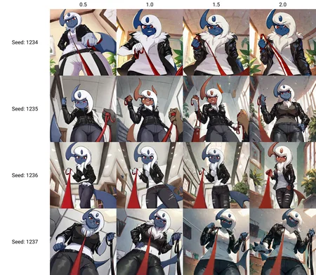 source_furry, rating_safe, absol, anthro, solo focus, female, leather jacket, clothing, pants, leashed pov, looking down, smirk, inside, bedroom, holding leash, red eyes <lora:Pony_QualityV4.0:0.5>