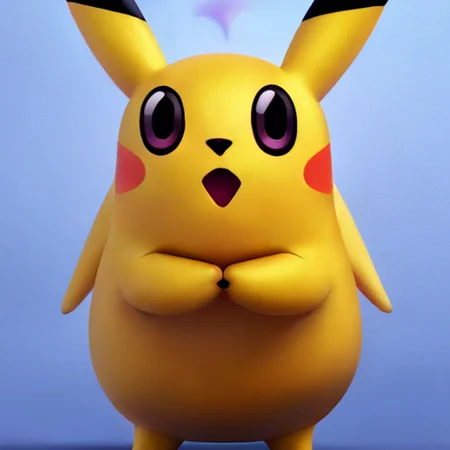 A cute Pikachu color, Very detailed, clean, high quality, sharp image, Naoto Hattori