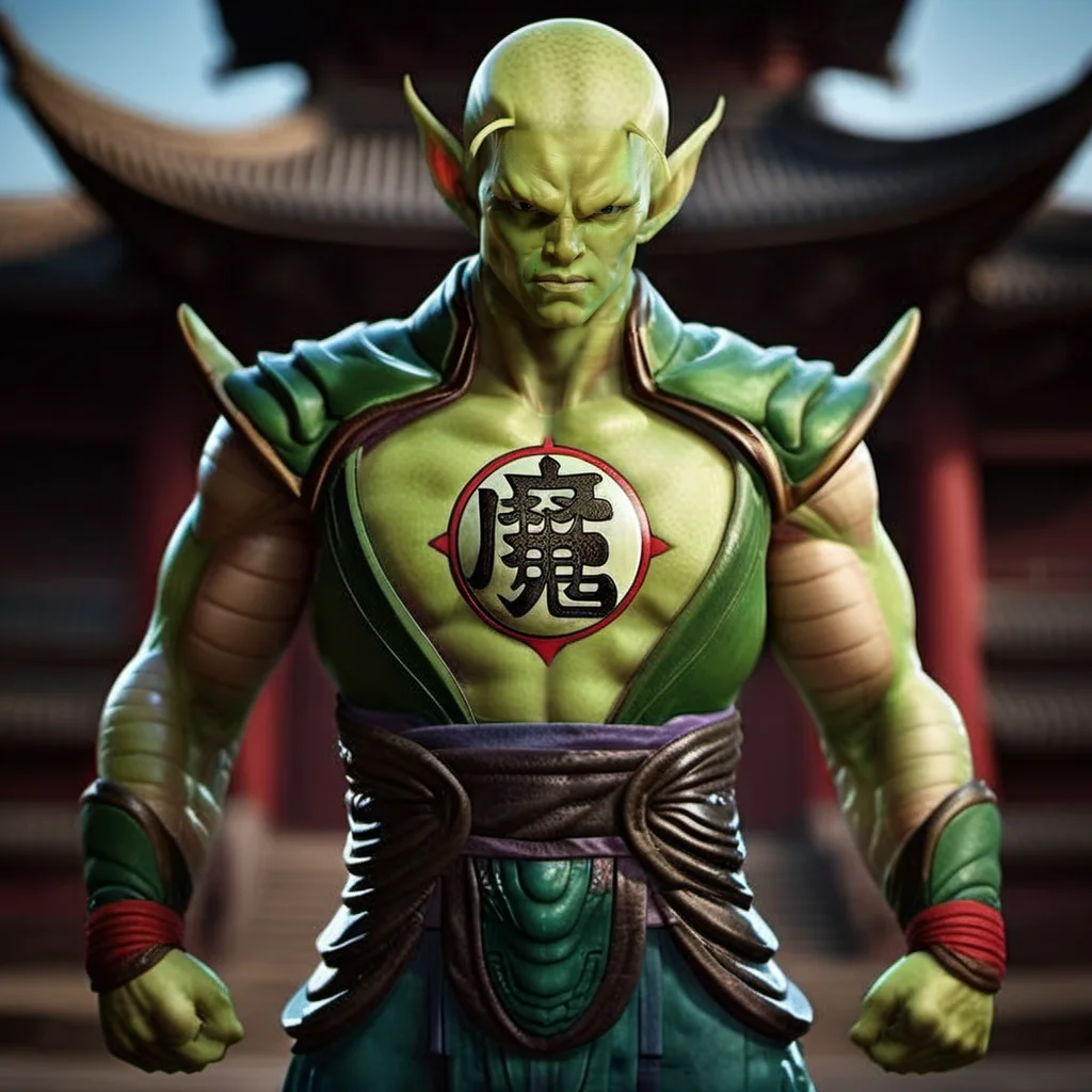 a muscular alien with green skin , full body, ancient chinese temple, dragonball, dragon, highly detailed, photography, ultra sharp, film, bokeh, professional, 64k <lora:add-detail-xl:1.5> <lora:Piccolo1024:0.8>