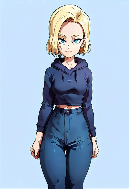 score_9, score_8_up, score_7_up, detailed face,(perfect face), Expressiveh, RealCartoon3D_STYLE_ownwaifu, (cute nose), takeda hiromitsu style, rating:questionable,  (Young woman with face hidden by skintight hoodie), Bright blue skintight hoodie, Athletic shoes and pants, Playful and confident stance,  Sports field in the background, nsfw, naughty smile, (midriff),  slanted bobcut, blonde hair, blue eyes,