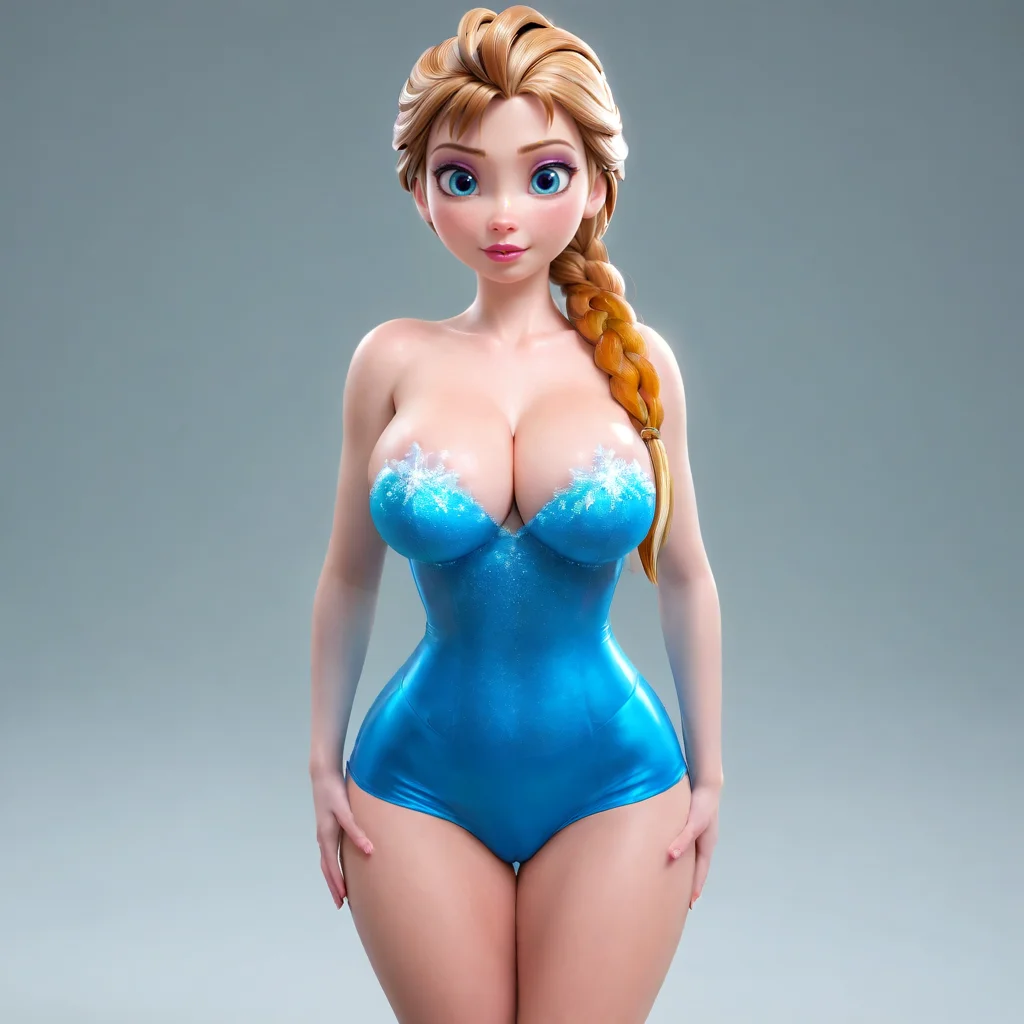 thick lips, big breasts, hips,, Anna (Frozen)
