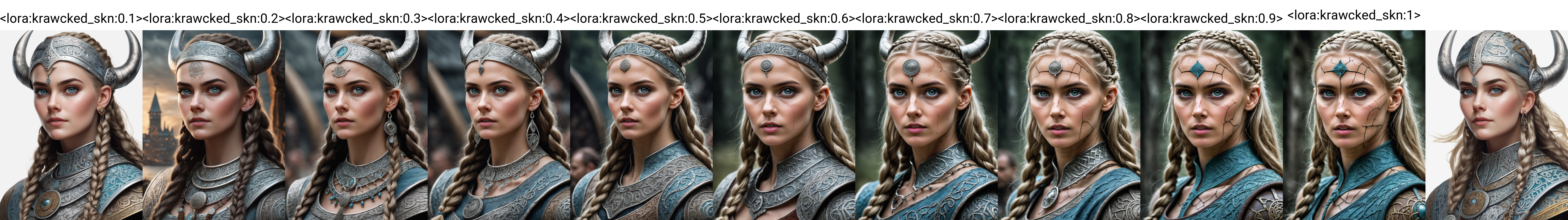 portrait of  the beautiful viking goddess, hyperdetailed masterpiece, wonderful, whimsical,  krawcked_skn <lora:krawcked_skn:0.1>