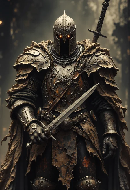 Haunted knight, rusted armor, burning eyes, cracked shield, cursed blade <lora:flux_sparklycism.safetensors:0.5>, <lora:Dever_Flux_Enhancer.safetensors:0.5>, <lora:Elden_Ring_-_Yoshitaka_Amano.safetensors:1.0>, <lora:Movie_Portrait.safetensors:0.6>, <lora:- Flux1 - soothing_atmo_V2.0.safetensors:0.3>, <lora:lith_mimosa_kiel_grw134_FLUX.safetensors:0.5>,
