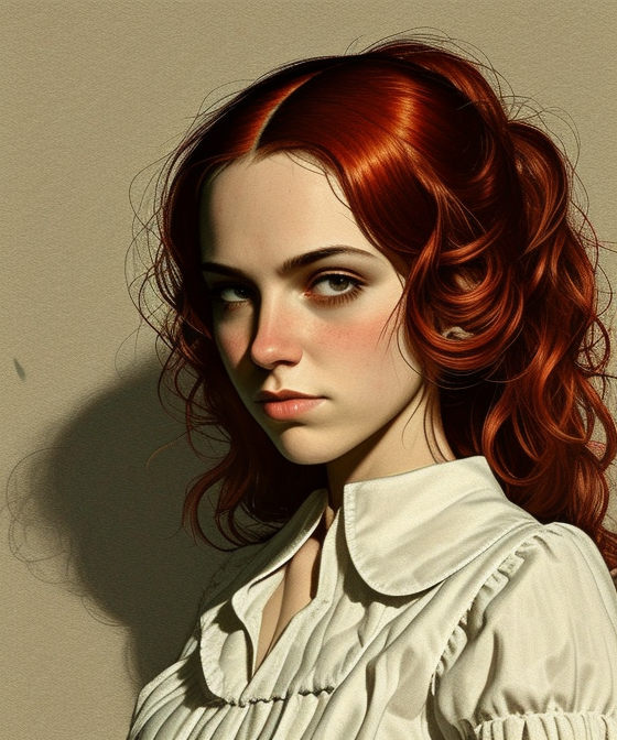 <lora:LCM_LoRA_Weights_SD15:1>
<lora:rogerhaus:1> 
mature woman, medium breasts, 
maid dress, ruffles, frills, frilled dress
ponytail, long hair, 
Light Red hair