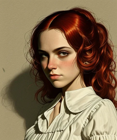 <lora:LCM_LoRA_Weights_SD15:1>
<lora:rogerhaus:1> 
mature woman, medium breasts, 
maid dress, ruffles, frills, frilled dress
ponytail, long hair, 
Light Red hair