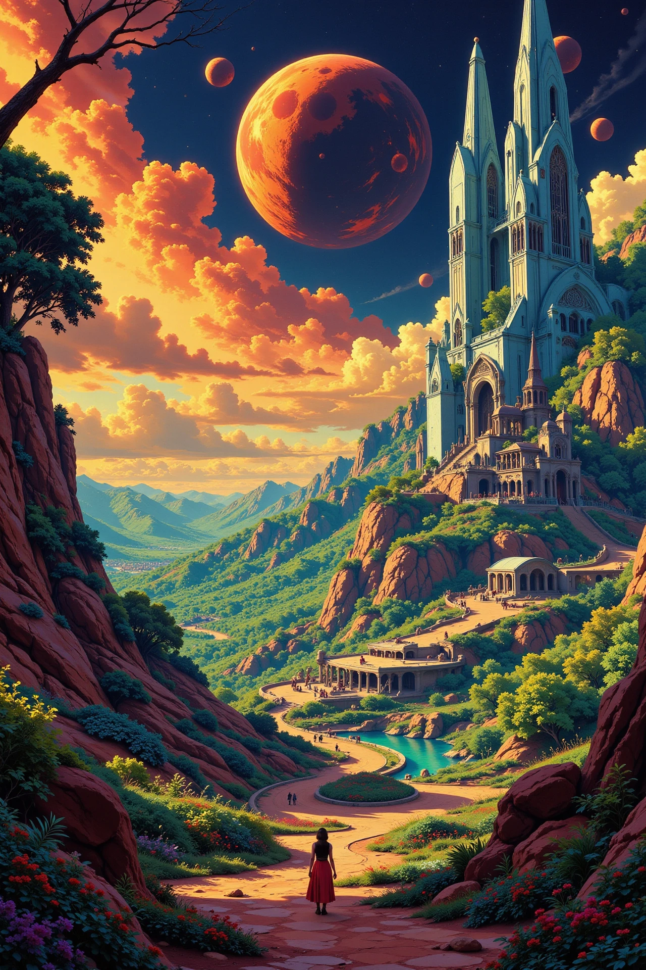 a futuristic society beautiful  landscape, day, woman, very intricate, very detailed, sharp, bright, colorful, <lora:Hand v2:0.5> <lora:Anti-Blur:1><lora:Insane Detail Slider:0.25>  <lora:flux.1_lora_flyway_Epic-detail_v2:0.3> <lora:fluxenhancer:0.25> <lora:Anime_style:0.6> anime style