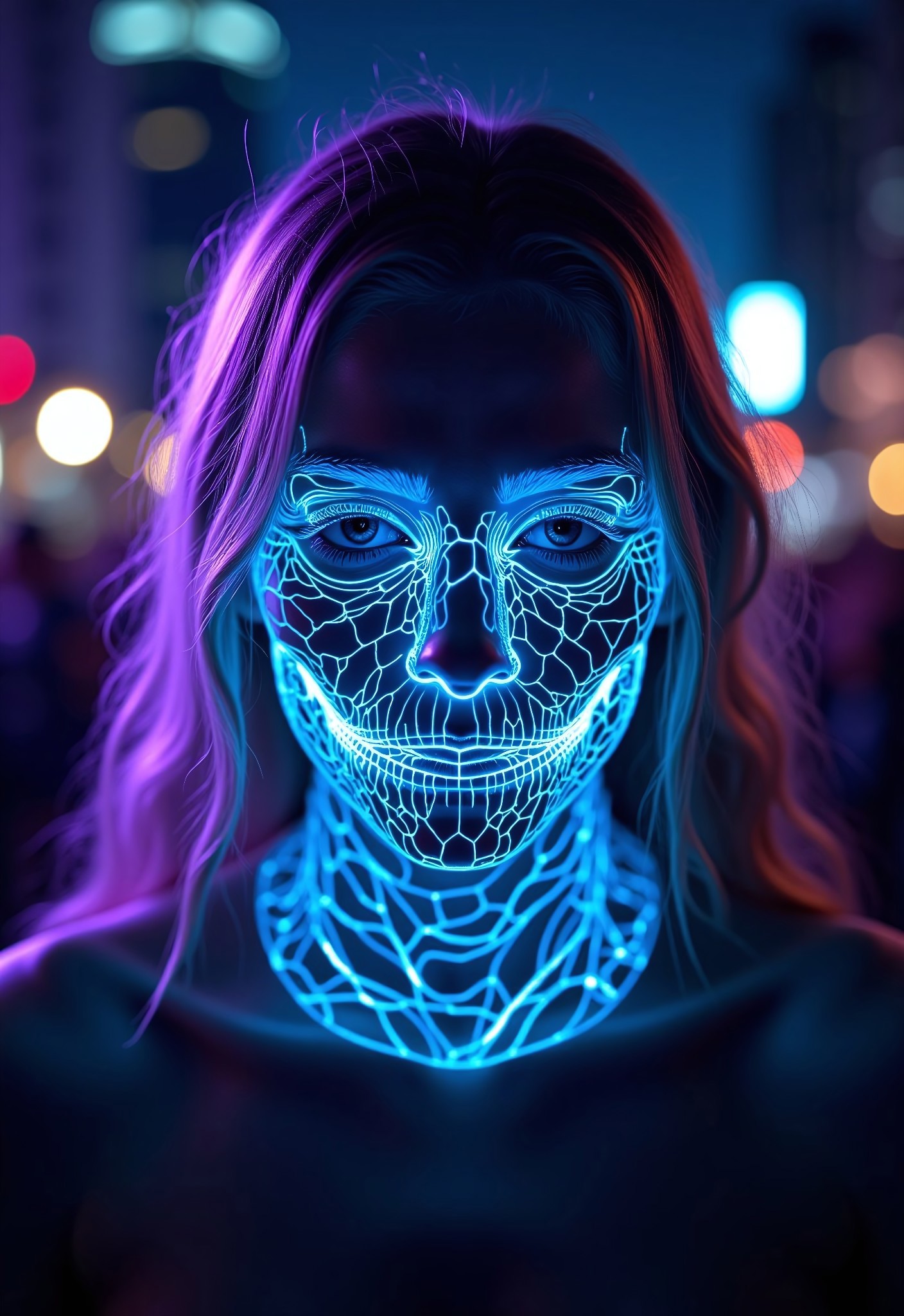 aidmaimageupgrader, they glow at night, a high quality digital image of an intricate miami showdown, plastic dreams