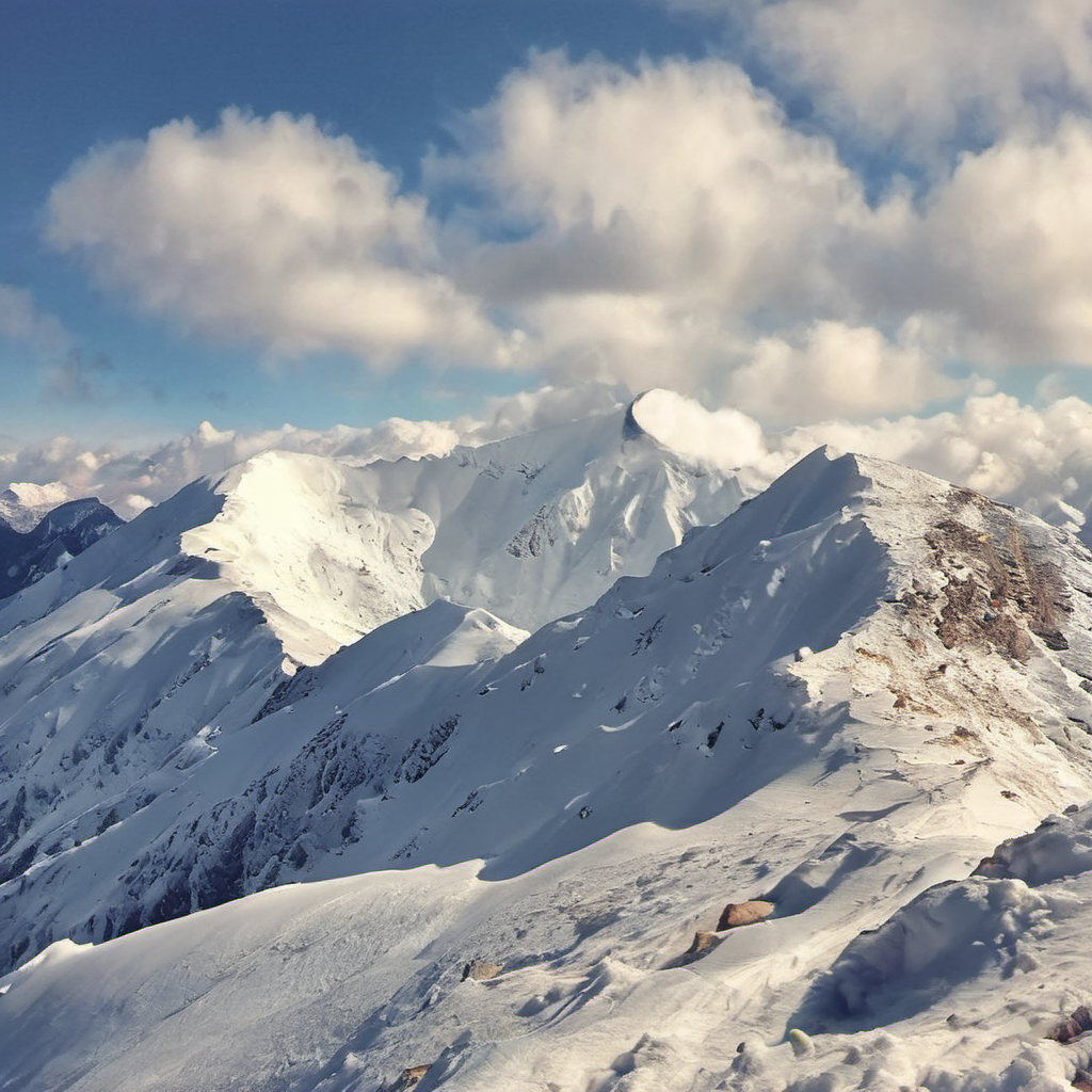 picture of snow mountain, smxl, bright sunny day, colorful   <lora:snowmountxl_v1:1>