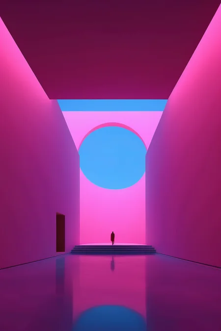 <lora:James Turrell Style:1>James Turrell Style - Cinematic Shot, [light + space of James Turrell + Bauhaus architectural forms]. Hyper realistic, hyper detailed, cinematic movie scene Sharp Details
