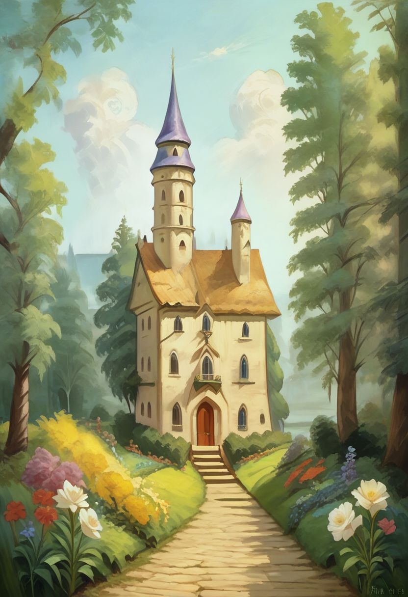 score_9, score_8_up, score_7_up, oil painting, 
35mm photography, highly detailed, high detail, sharp focus, outdoor, beautiful scenery, castle, trees, flower,