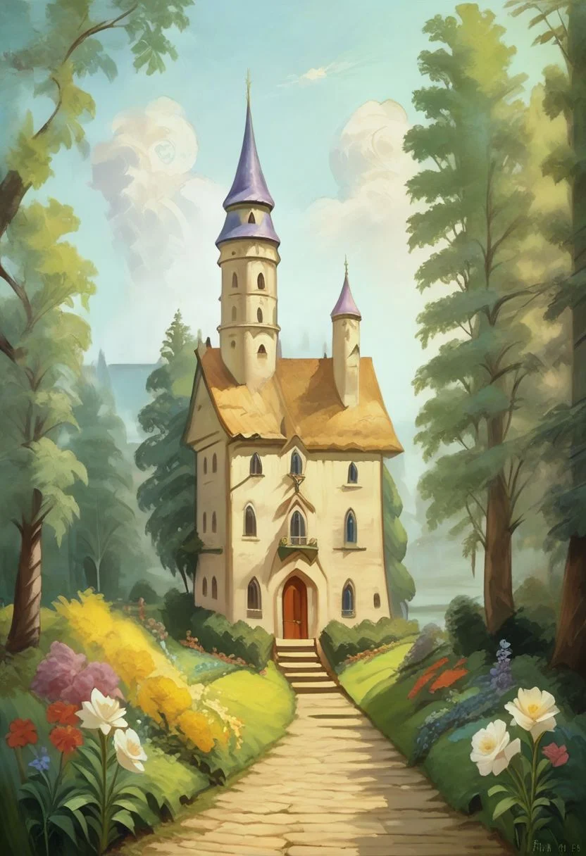 score_9, score_8_up, score_7_up, oil painting,
35mm photography, highly detailed, high detail, sharp focus, outdoor, beautiful scenery, castle, trees, flower,