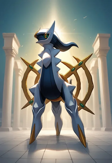 BREAK Score_9, Score_8_up, Score_7_up, source anime, arceus, 1girl, full body, sanctuary,