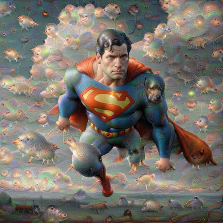 <lora:DeepDream2:1> superman