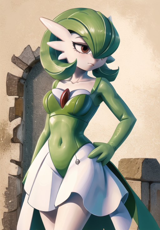 <lora:Gardenvoir:0.8>, Gardevoir, solo, portrait,, (masterpiece, best quality, absurdres, detailed, ultra-detailed:1.3), charming