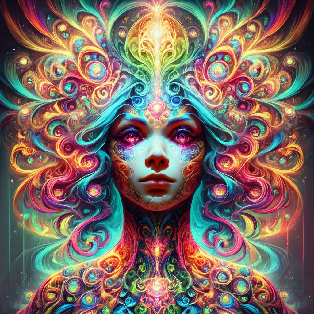 masterpiece,score_9,score_8_up,score_7_up,
psychedelicdream, 1girl,solo,portrait, colorful,glow,
, <lora:PsychedelicDream-pony-8:0.8>,