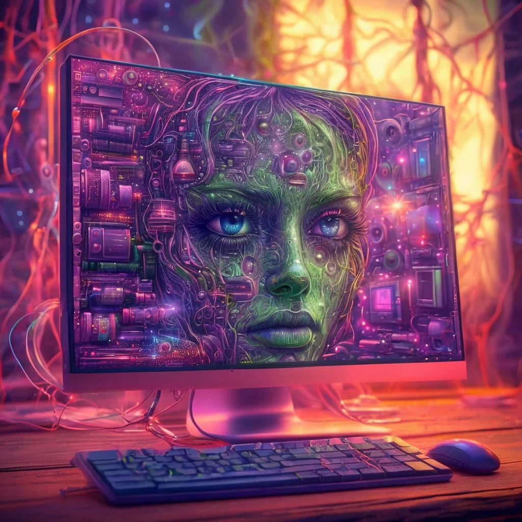 visiosomni computer<lora:visiosomni:1>