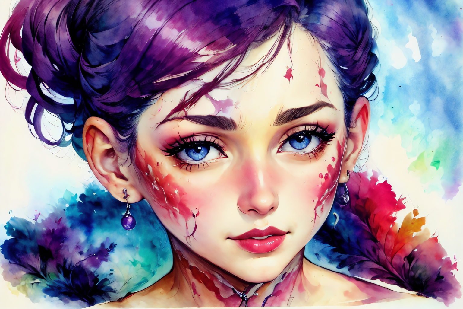 EdobAquarel woman face (((masterpiece))) <lora:EdobAquarel_v1.0:1>