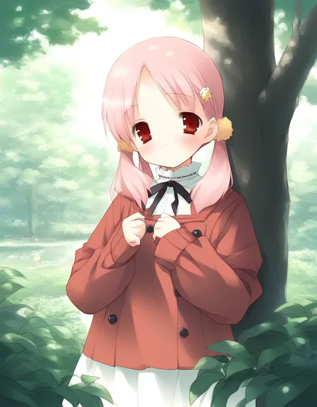 score_9, score_8_up, score_7_up, source_anime, rating_explicit, BREAK  <lora:Kiriyama_Sakura_Ver2.0_XL:1> KiriyamaSakura, pink hair,  red eyes, hair ornament(flour), 
 1girl, solo, dress, long sleeves, twintails, blush
outdoor. tree, sakura,
