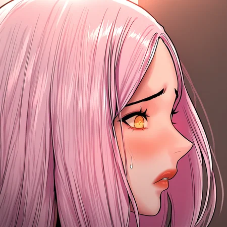 masterpiece,best quality,newest,absurdres,highres,<lora:noobai_ep11_stabilizer_v0.138_fp16:1>,<lora:Kim Ran_1:1>,kim ran,pink hair,detailed eyes,flustered,
