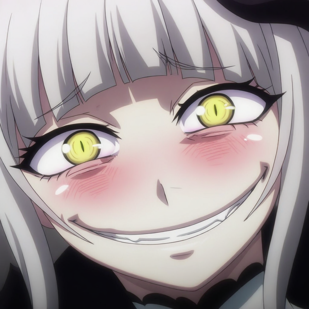 1girl, evil smile, smug, horny, blush, aroused