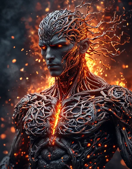 novuschroma style anatomical sculpture of central nervous system with fire embers <lora:118_novuschroma_1:1>, <lora:sdxl_lightning_8step_lora:1>