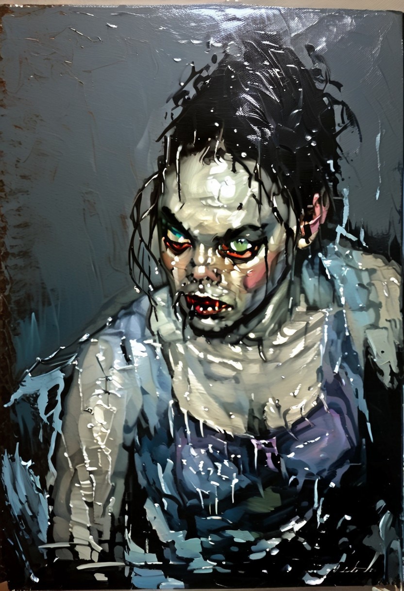 detailxl, easynegative, in the style of malcolm-liepke, BREAK, deep one, BREAK, sea, wind, dark sky, french village, light rain, night