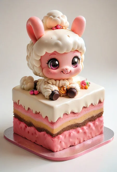 score_9, score_8_up, score_7_up, M1CR0CUB3D cute cake alien world, (super cute!), cute alpaca