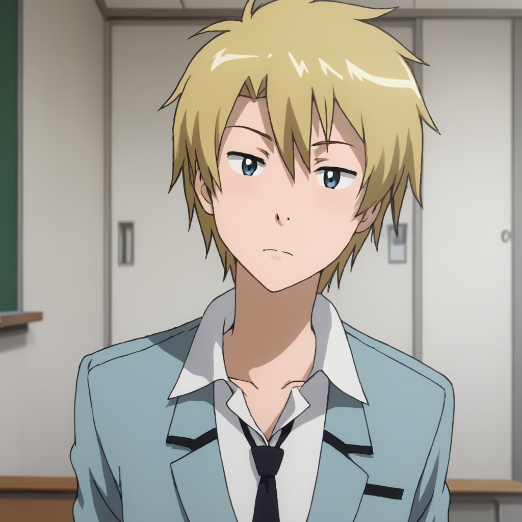 YaMattoTriV1,<lora:YaMattoTriV1-000009:1>,1boy,school uniform,