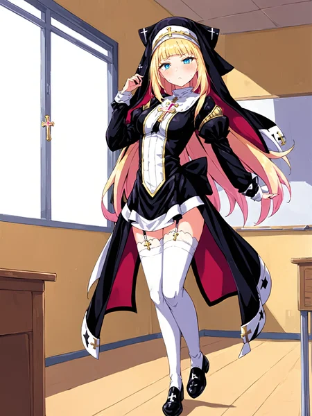 masterpiece, best quality,
(cel shading),
<lora:exorcistcharlotte.sdxl.v1:1>
exorcistcharlotte,
1girl,solo, full body, cross,
classroom, indoors,school,