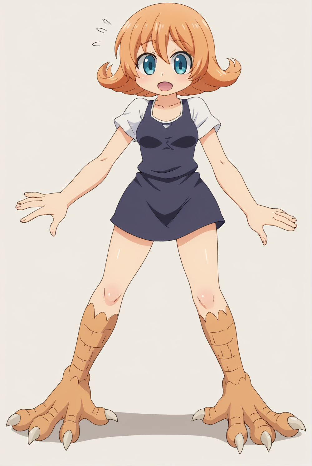<lora:Meidri:0.8>, white background, Meidri, full body, harpy