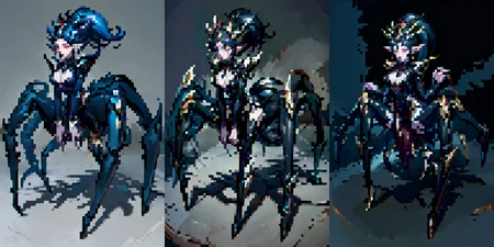 (otherworldly), highly insanely detailed, masterpiece, top quality, best quality, highres, 4k, 8k, RAW photo, (very aesthetic, beautiful and aesthetic), <lora:Spider Queen:1>, 
ZZNH, 1girl, solo, breasts, looking at viewer, large breasts, hair ornament, cleavage, jewelry, medium breasts, full body, earrings, pointy ears, fingernails, bodysuit, shadow, monster girl, claws, arthropod girl, taur, spider girl, arachne, multiple legs, (spider:1.2), CG, 
1girl, 
(__lazy-wildcards/char/haircolor__), 
__lazy-wildcards/dataset/background__, (fantasy world)âââ