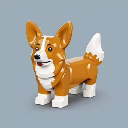 lego minifig of a cute corgi<lora:legominifig-v1.0-000003:0.8>