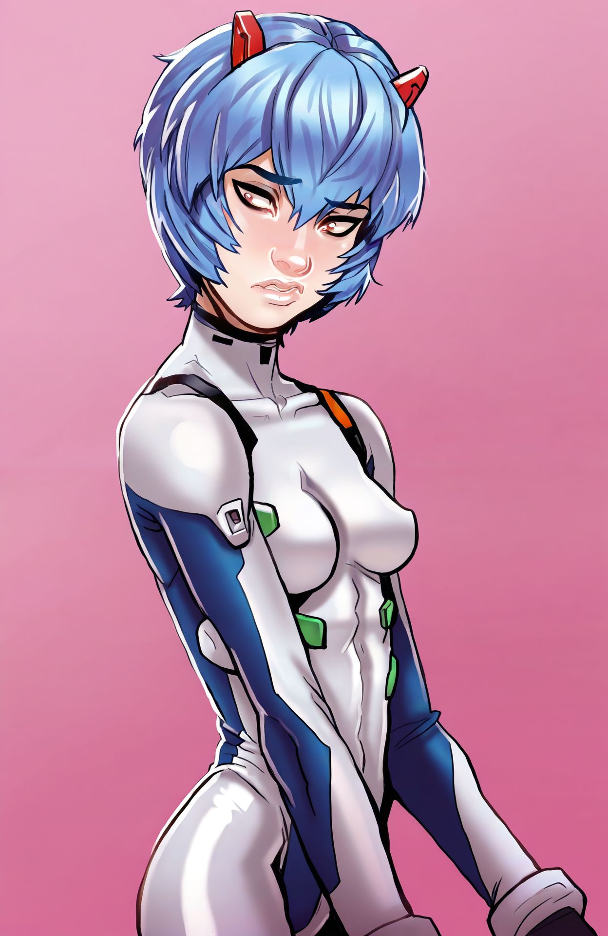 <lora:andava_style4-32:0.7>  1girl, ayanami rei, blue hair, medium breasts, blue plugsuit, standing, andava_style, source_cartoon, source_anime, score_9, score_8_up, score_7_up, score_6_up, score_5_up, score_4_up, ponypositive,