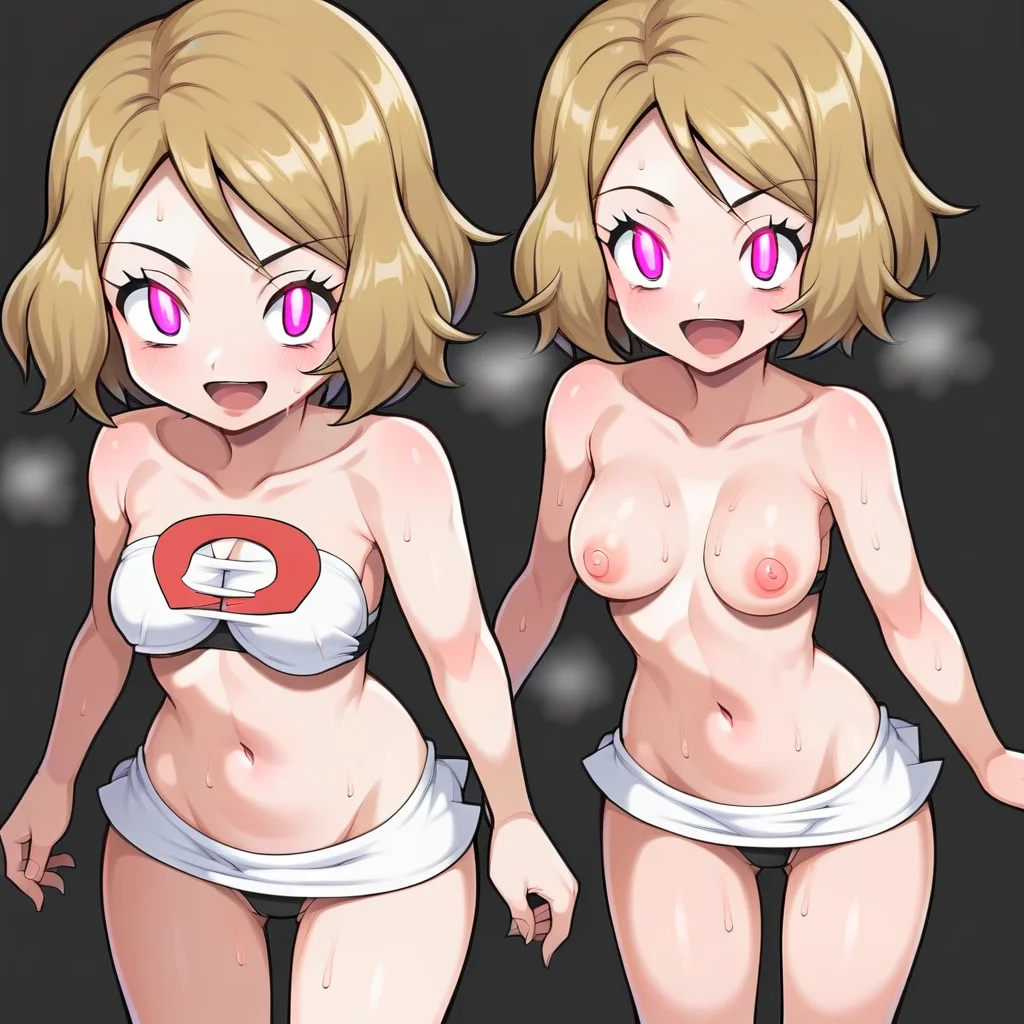 corruption,serena(pokemon), empty eye, half-open eyes, cowgirl position, cum in pussy