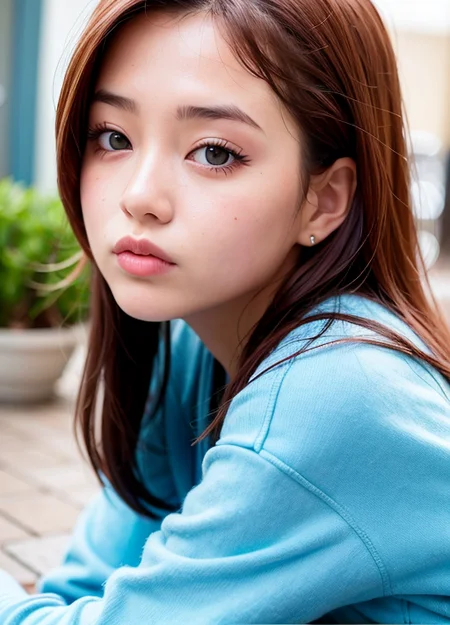 best quality, ultra high res, (photorealistic:1.4), 20 years old girl, (ulzzang-6500:0.8), <lora:eimifukada_:1, <lora:koreanDollLikeness_v10:0.2>, (forehead), upper body,