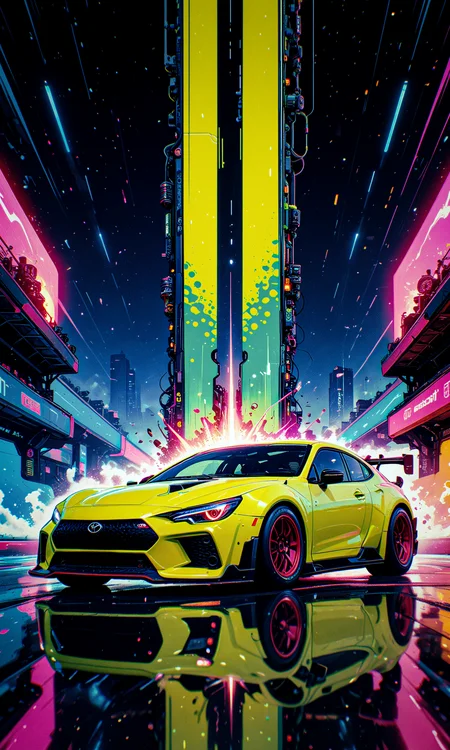masterpiece, best quality, amazing quality, very aesthetic, absurdres, newest
digital art, dynamic composition, partly out of frame, from side
custom Toyota GR Yaris
lime green, anime-inspired decals, futuristic aesthetics, wide-body kit, wide overfenders, deep-dish racing wheels, low-profile tires, tinted windows, sharp angles, aggressive stance, dynamic composition, cutting-edge technology
sense of chaos and urgency
in the style of cksc, in the style of cknc, in the style of ck-rw <lora:reij-detaILer v2:0.4> <lora:spo_sdxl_10ep_4k-data_lora_webui:0.8> <lora:ck-shadow-circuit-IL-000012:0.5> <lora:ck-nc-cyberpunk-IL-000011:0.4> <lora:ck-neon-retrowave-IL-000012:0.35>