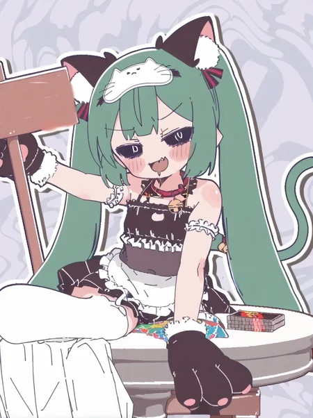 detailed background, shiny skin, posing,
<lora:nunumiku.pony:1>,
nunumiku, bbb,