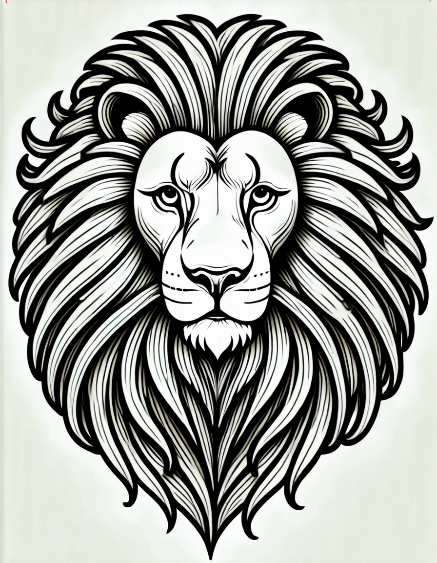 lineartlora, lion