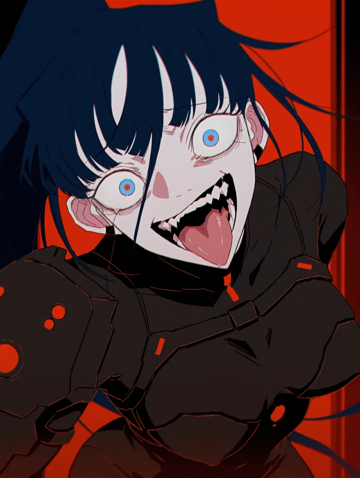 <lora:Ado_Usseewa_Style:1> usseewastyle
1girl,solo,
open mouth, tongue out, crazy eyes,
bodysuit, armor,science fiction,
red glow,
masterpiece,best quality,amazing quality,