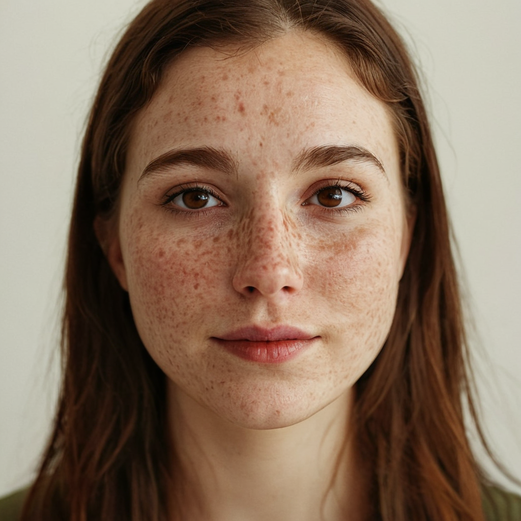 cinematic film still of  <lora:detailed_notrigger:0.3>
<lora:facial expression style v2:0.1>
<lora:perfection style:0.1> perfection style
<lora:TeethXL:0.1>
<lora:detailed:0.1> detailed
 <lora:skin texture style:1>
A cinematic skin texture style still image of a woman with acne on her face and a white background, detailed skin pore, film still, still photography style, sharp style, detailed style, perfect style, perfection style, Kodak film skin tone style, fujifilm skin tone style, professional photography style, skin textured, skin texture style, 1girl, solo, long hair, looking at viewer, simple background, brown hair, white background, brown eyes, lips, blood, portrait, forehead, freckles, realistic, nose, smile, blood on face, dirty, closed mouth
, shallow depth of field, vignette, highly detailed, high budget, bokeh, cinemascope, moody, epic, gorgeous, film grain, grainy
