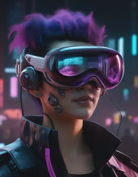 vsnz headset , in cyberpunk artstyle <lora:AppleVisionProDoguXL_vsnz:1>
