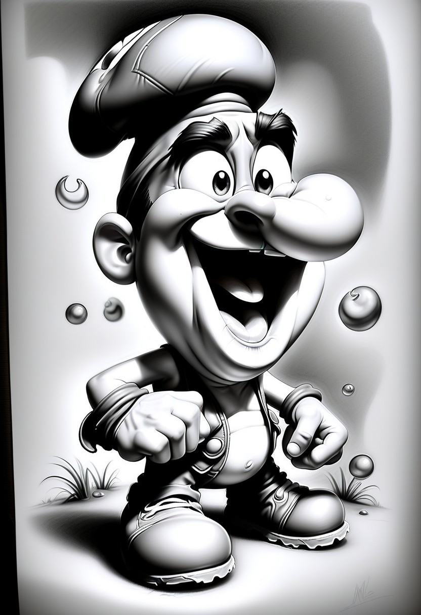 rayman made out of Jed-Pen  ,    <lora:PencilDrawingStyle:0.7>