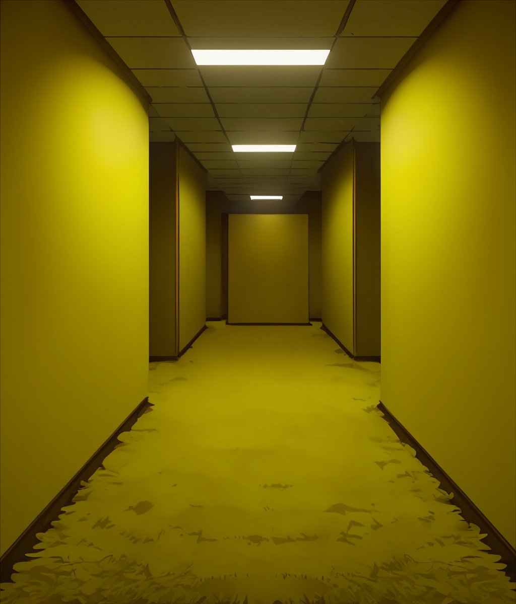 Score_9,score_8_up,score_7_up,backrooms \(creepypasta\),yellow wallpaper,yellow carpet,yellowroom,no_humans,bedroom,<lora:Map_The_Backrooms:0.75>,