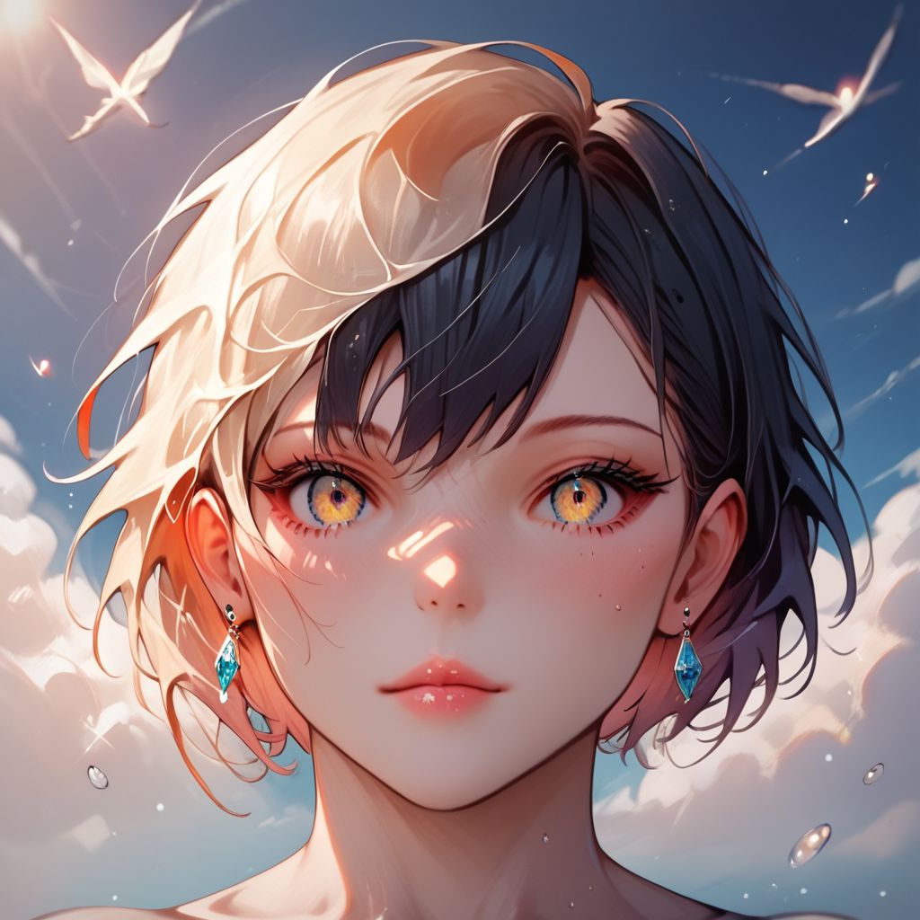 (score_9), (score_8_up), (score_7_up), (score_6_up), (score_5_up), (score_4_up), HD, 10k Res, Gritty, noir, source_anime+, Bright, (Cell Shading), (source_anime)+ (masterpiece), best quality, (expressive eyes), (perfect face)+++. Generate an image of N﷿X