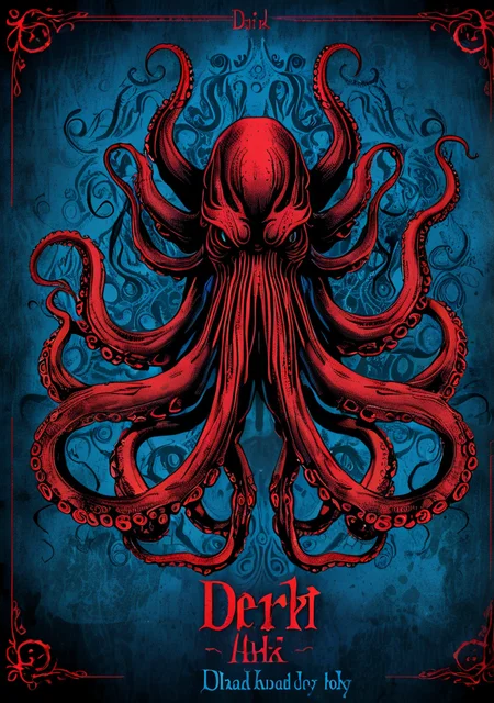 masterpiece,high resolution, <lora:Cthulhu-XL-9:0.8>,
cthulhu, tentacles, no humans, artist name, english text, copyright name, 2d,logo,blue and red