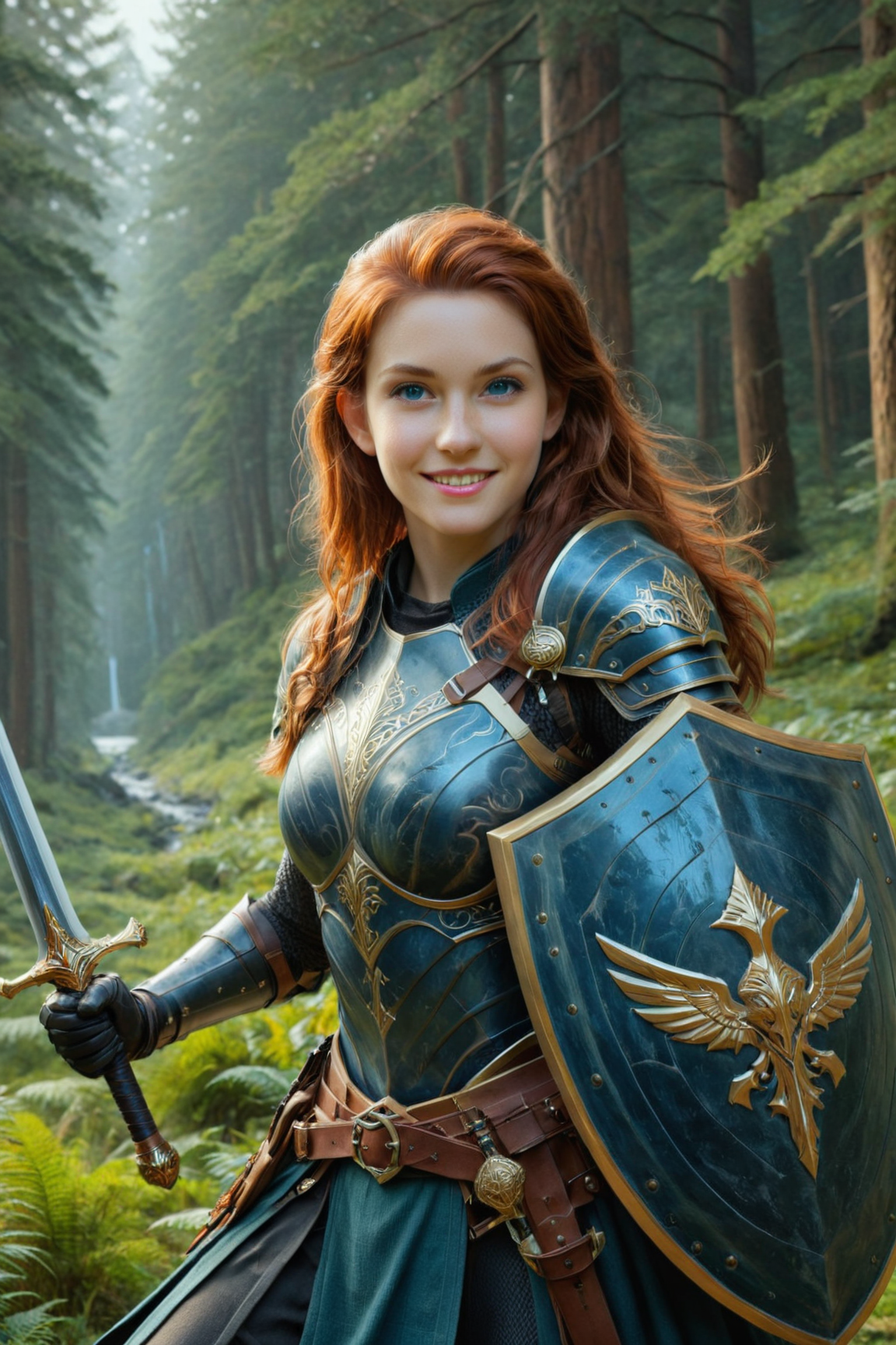 by Becky Cloonan, by Ed Binkley, by Beeple, character, sword and shield <lora:sword_and_shield:0.45>, oil painting <lora:oil_painting_envy_anime:0.60> <lora:more_art:0.35> <lora:RMSDXL_Enhance:0.50> <lora:RMSDXL_Creative:0.50> <lora:RMSDXL_Photo:0.50> <lora:RMSDXL_Darkness_Cinema:0.50> <lora:clothing_slider:1.50> <lora:great_lighting:1.50> <lora:aesthetic:1.50> <lora:looking_at_viewer:1.50> <lora:photorealistic_portrait_v2:0.25> <lora:attractive_v2:0.15> <lora:extremely_detailed_v2:0.25> <lora:add_detail:0.25> <lora:perfect_eyes:0.25> <lora:perfect_hands:0.50> <lora:midjourney:-0.15>