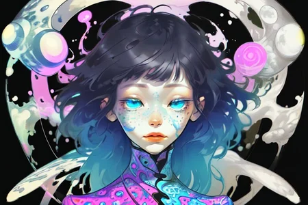 Create an image that captures the essence of a psychedelic trip. The scene should be vibrant and surreal, with swirling, kaleidoscopic patterns and vivid, neon colors. Include elements that feel otherworldly and dreamlike, such as floating geometric shapes, melting landscapes, and fractal designs. The overall atmosphere should be both mesmerizing and slightly disorienting, evoking a sense of wonder and altered perception
