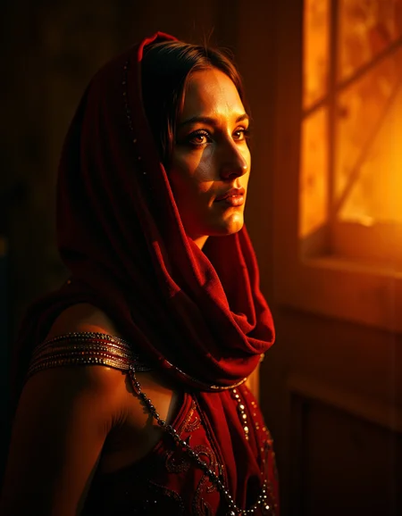 a cinematic photo of a beautiful berber woman.
intricate light