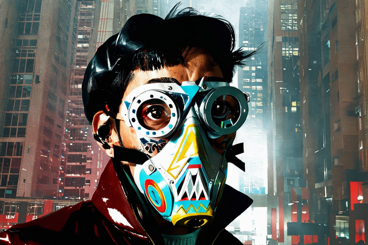 running man in mask AlbertoMielgo  <lora:AlbertoMielgo_style2_SDXL:0.8>